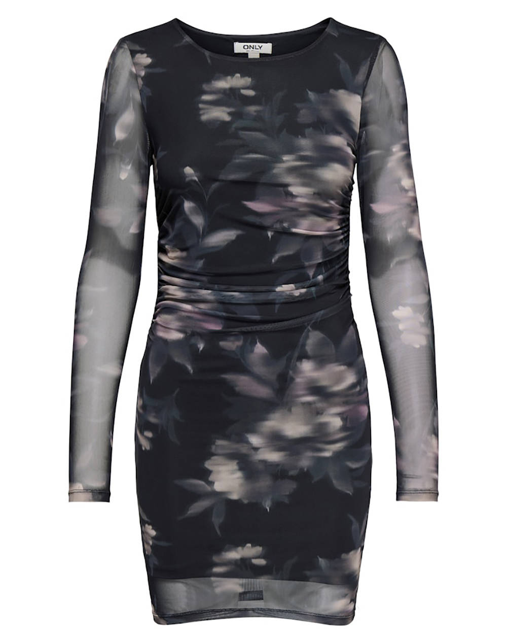 ONLY ONLKAYA LIFE LS RUCHING MESH DRESS WVN