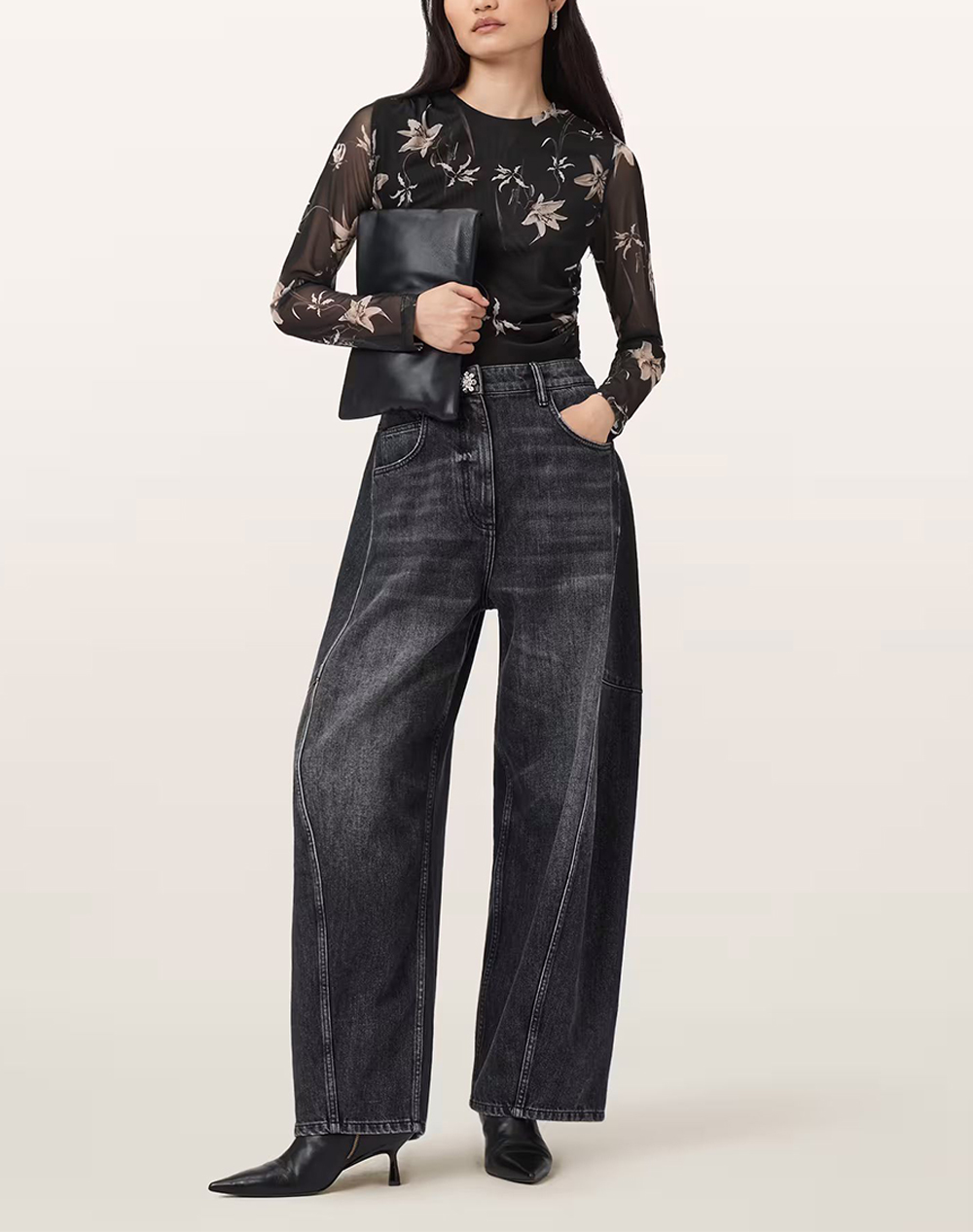 ALL SAINTS CAIA MESH TOP