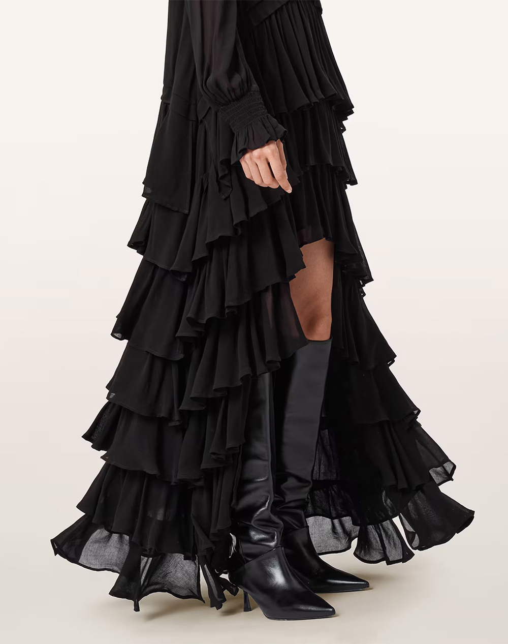 ALL SAINTS CAVARLY LS MAXI DRES