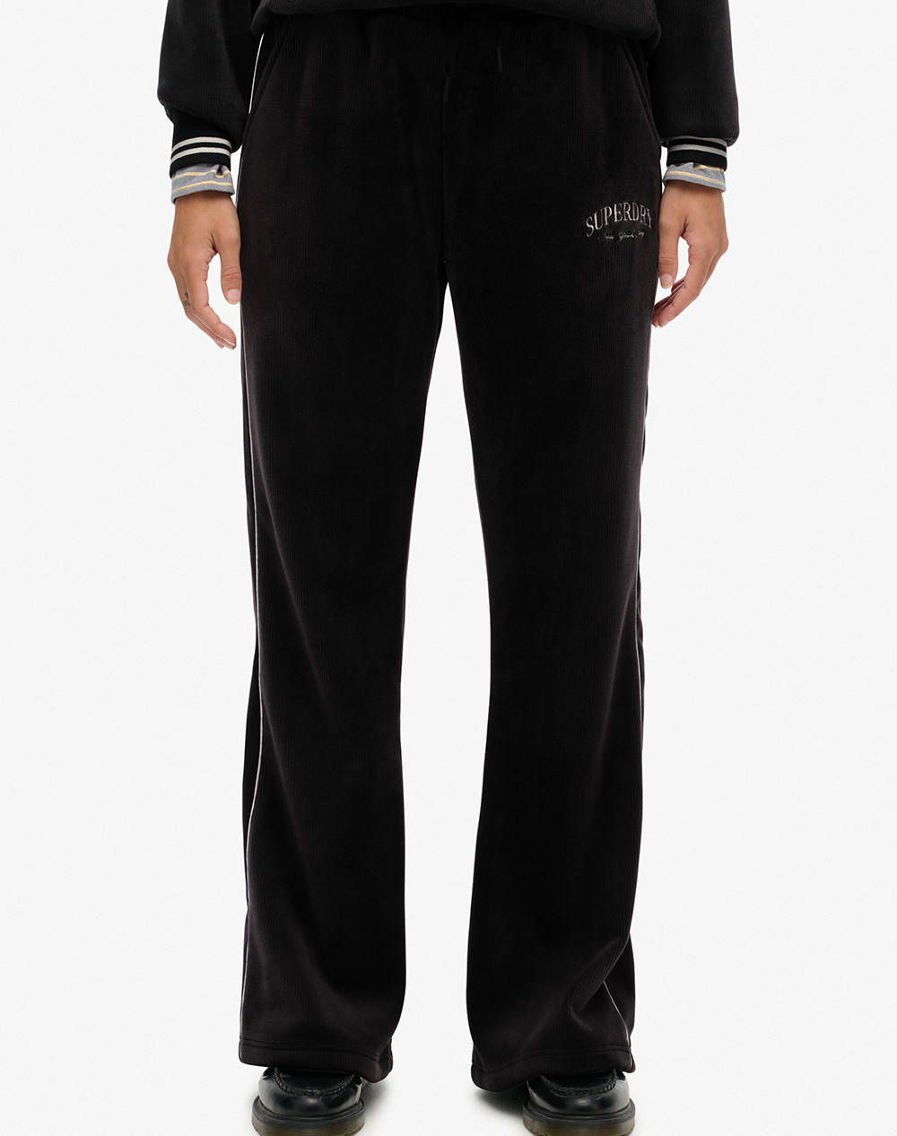 SUPERDRY D2 SDSW COUNTRY CLUB VELOUR STR JOGGER WOMENS OVERALLS