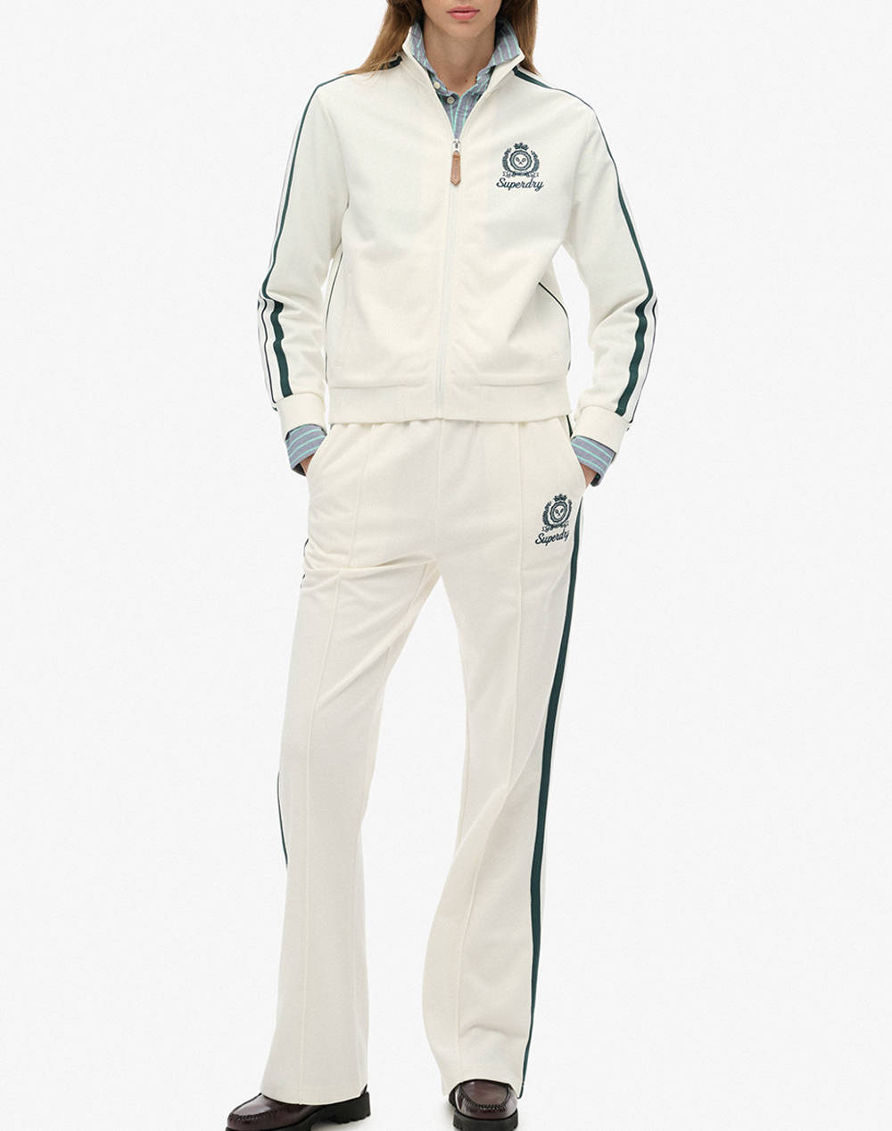SUPERDRY D3 SDSW COUNTRY CLUB TRACK PANT WOMENS OVERALLS