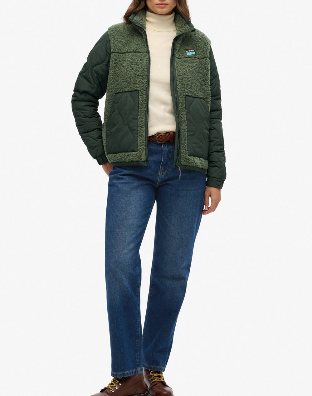 SUPERDRY D1 OVIN FLEECE HYBRID JACKET ДАМСКО ЯКЕ