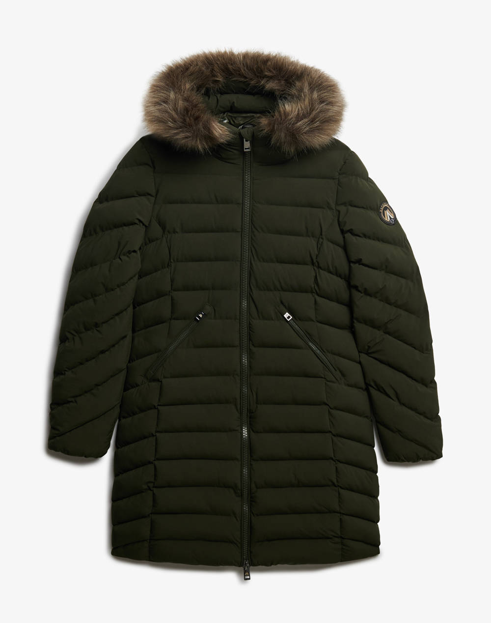 SUPERDRY D2 OVIN FUJI FAUX FUR HOOD MID LENGTH ДАМСКО ЯКЕ