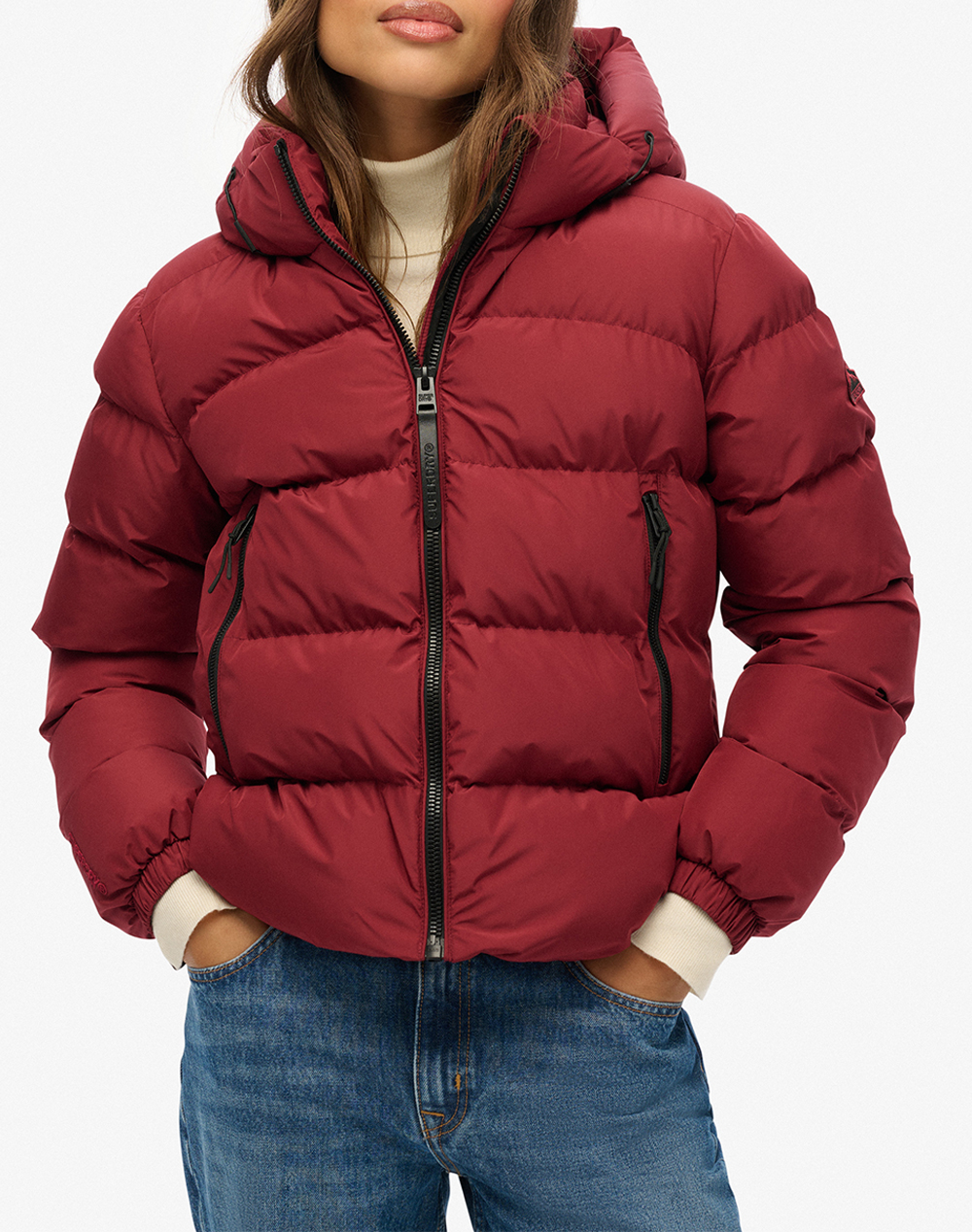 SUPERDRY D1 SDSW HOODED SPORTS PUFFER JACKET ДАМСКО ЯКЕ