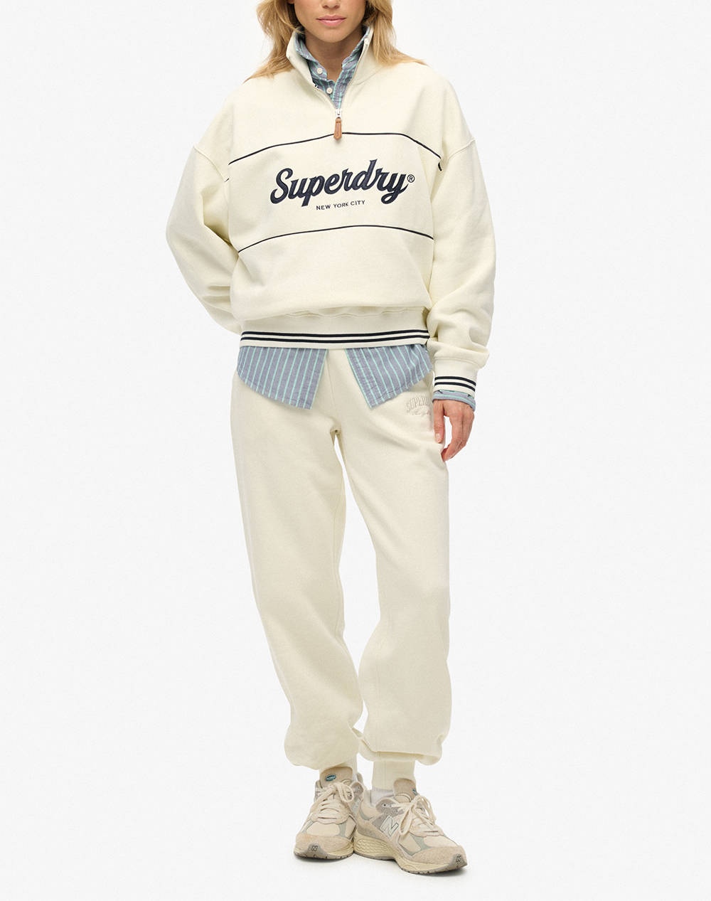 SUPERDRY D2 SDSW COUNTRY CLUB LOOSE 1/4 ZIP ДАМСКИ СУИТШЪРТ