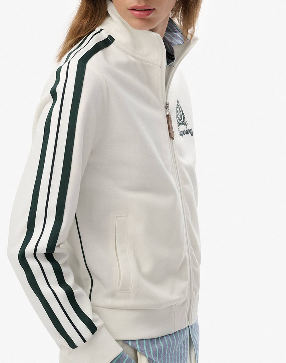SUPERDRY D3 SDSW COUNTRY CLUB TRACK TOP WOMENS SWEATSHIRT