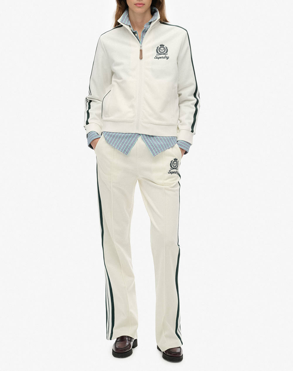 SUPERDRY D3 SDSW COUNTRY CLUB TRACK TOP WOMENS SWEATSHIRT