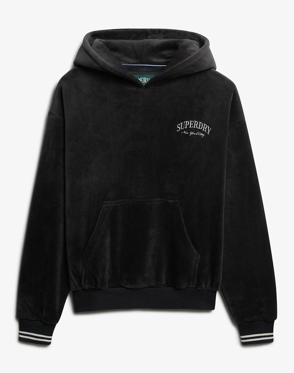 SUPERDRY D2 SDSW COUNTRY CLUB VELOUR RELAX HOOD WOMENS SWEATSHIRT