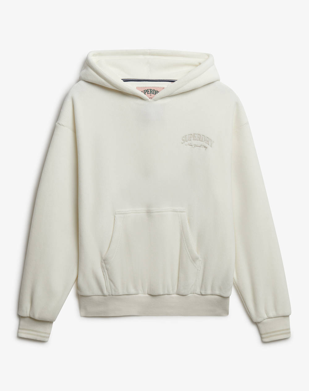SUPERDRY D2 SDSW COUNTRY CLUB VELOUR RELAX HOOD WOMENS SWEATSHIRT