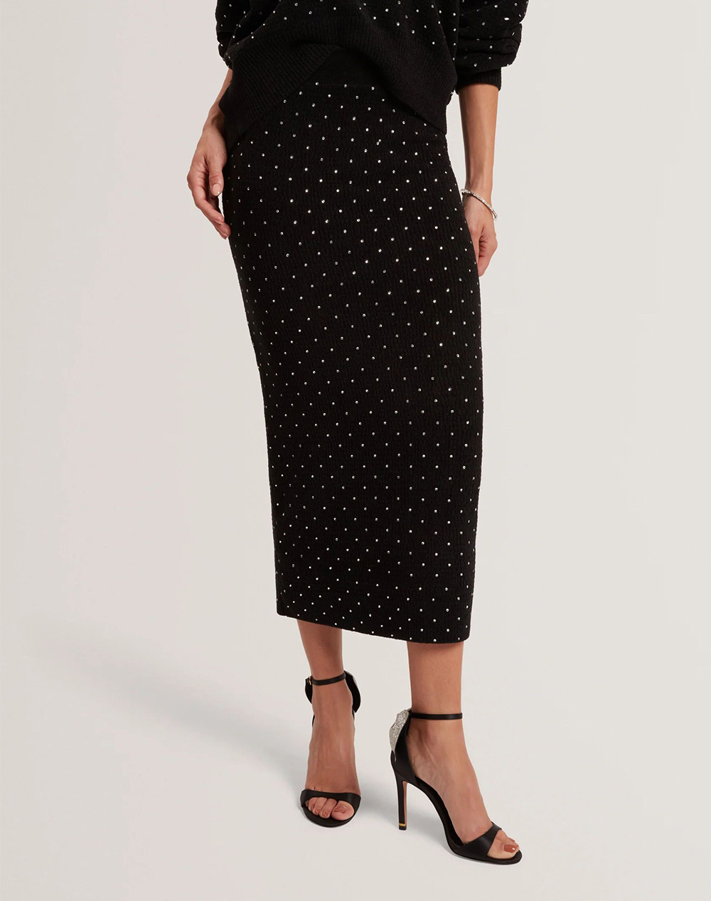 TED BAKER KEATA Fitted Hot Fix Midi Skirt