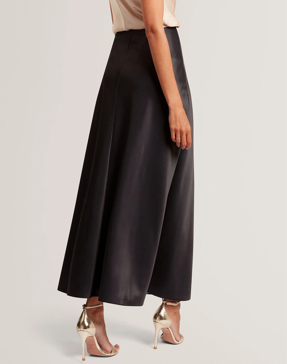 TED BAKER SALIRA Printed Bias Cut Midi Skirt