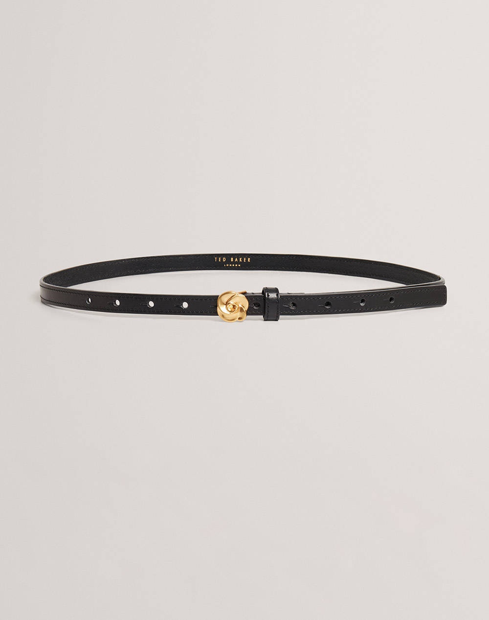 TED BAKER ROOSSI Leather Belt with Rose Hardware