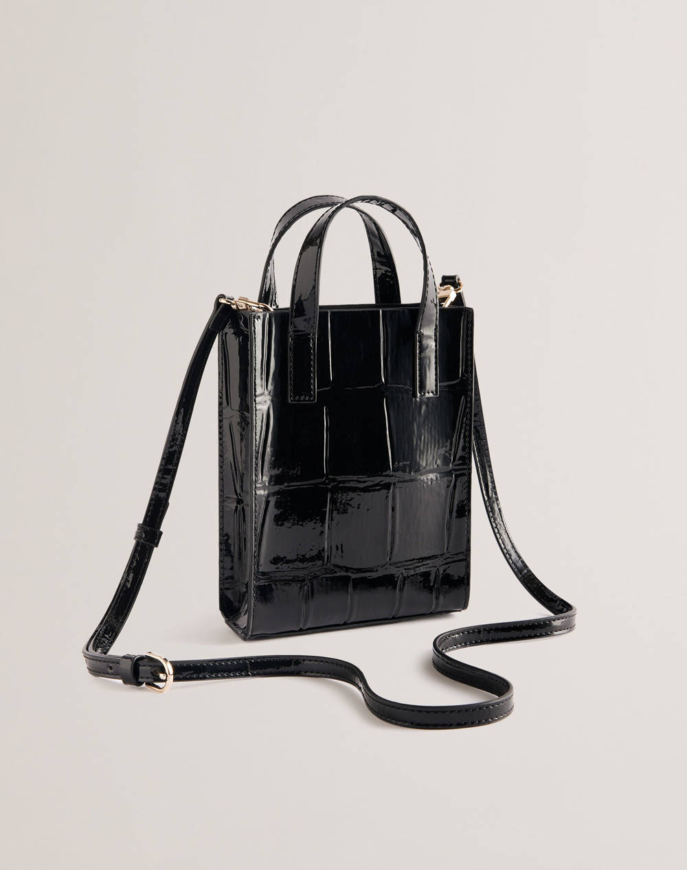 TED BAKER GATOCON Croc Effect Mini Icon Bag (Размери: 14 x 18 x 5см.)