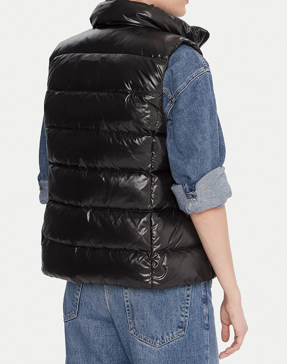 TOMMY JEANS TJW SLIM ZIP PRINT DOWN VEST