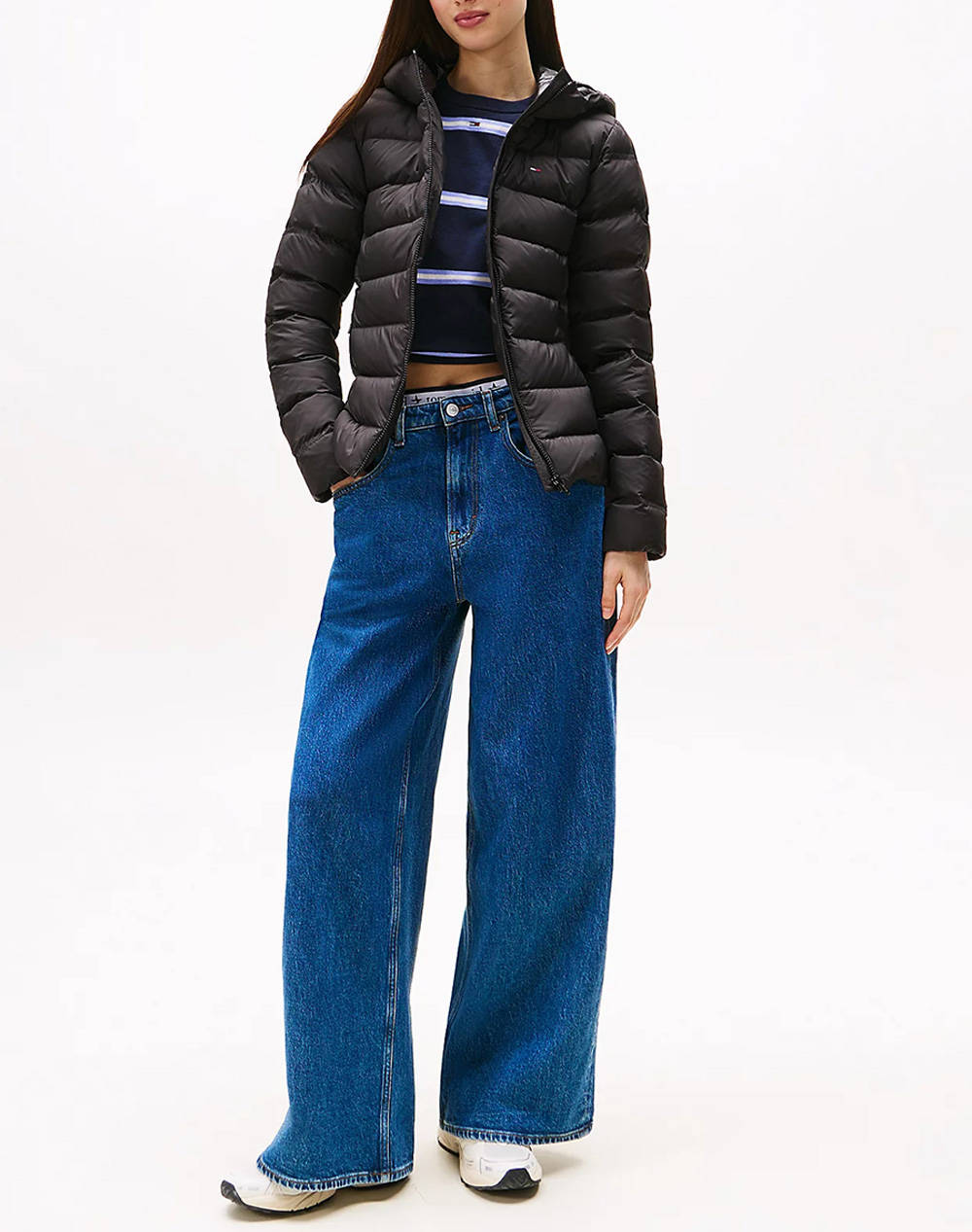 TOMMY JEANS TJW SLIM HOOD PRNT DOWN JCKT EXT