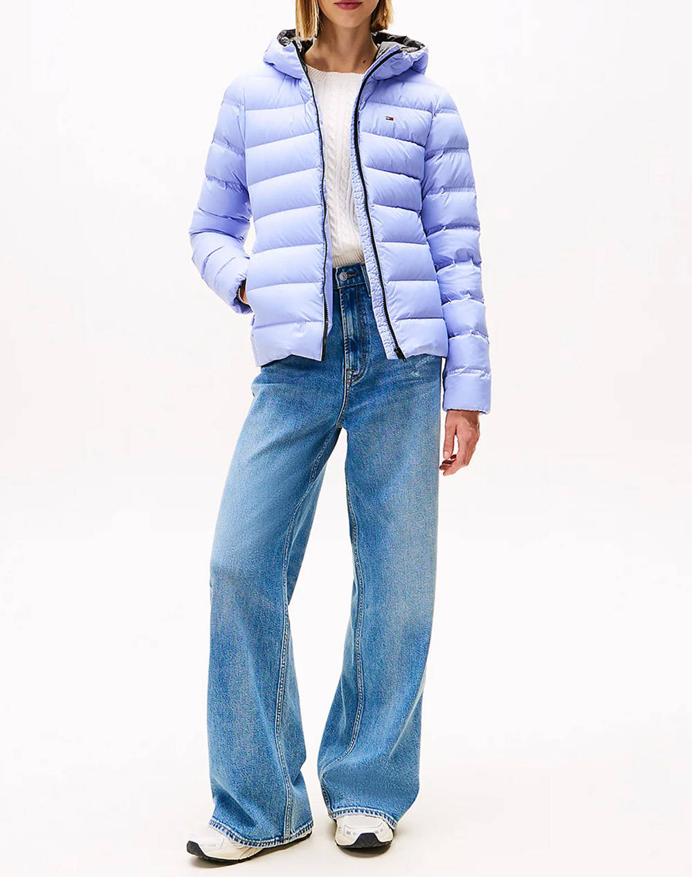 TOMMY JEANS TJW SLIM HOOD PRNT DOWN JCKT EXT