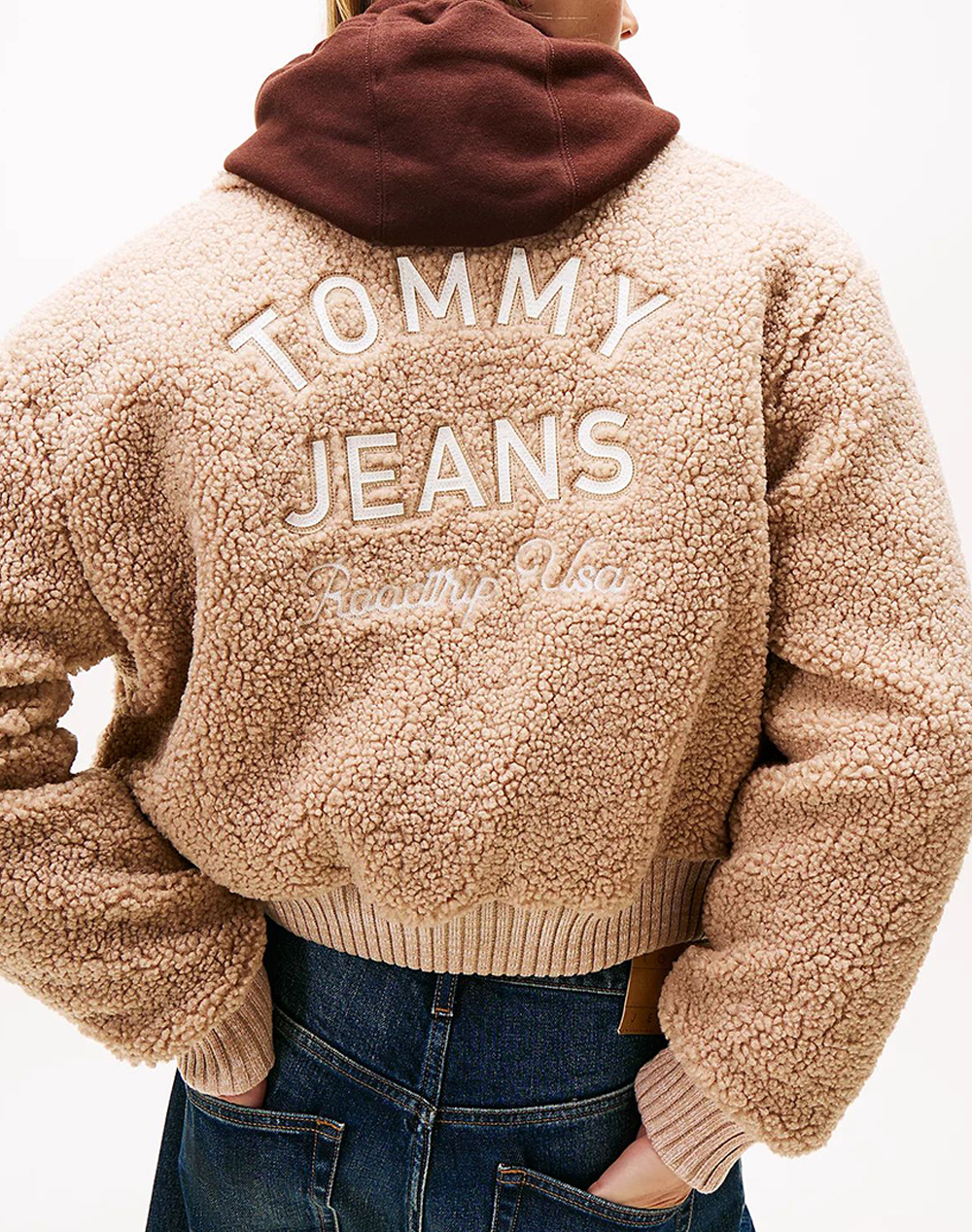 TOMMY JEANS TJW TEDDY VARSITY BOMBER