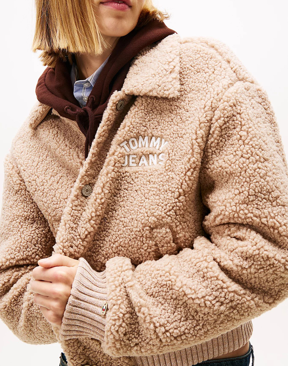 TOMMY JEANS TJW TEDDY VARSITY BOMBER