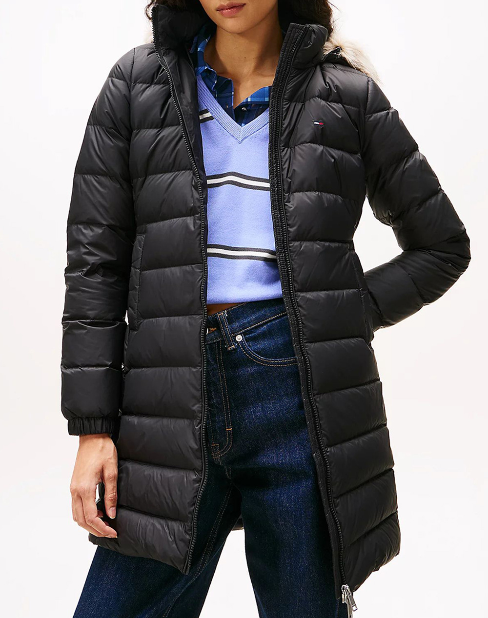 TOMMY JEANS TJW ESSENTIAL HOODED DOWN COAT