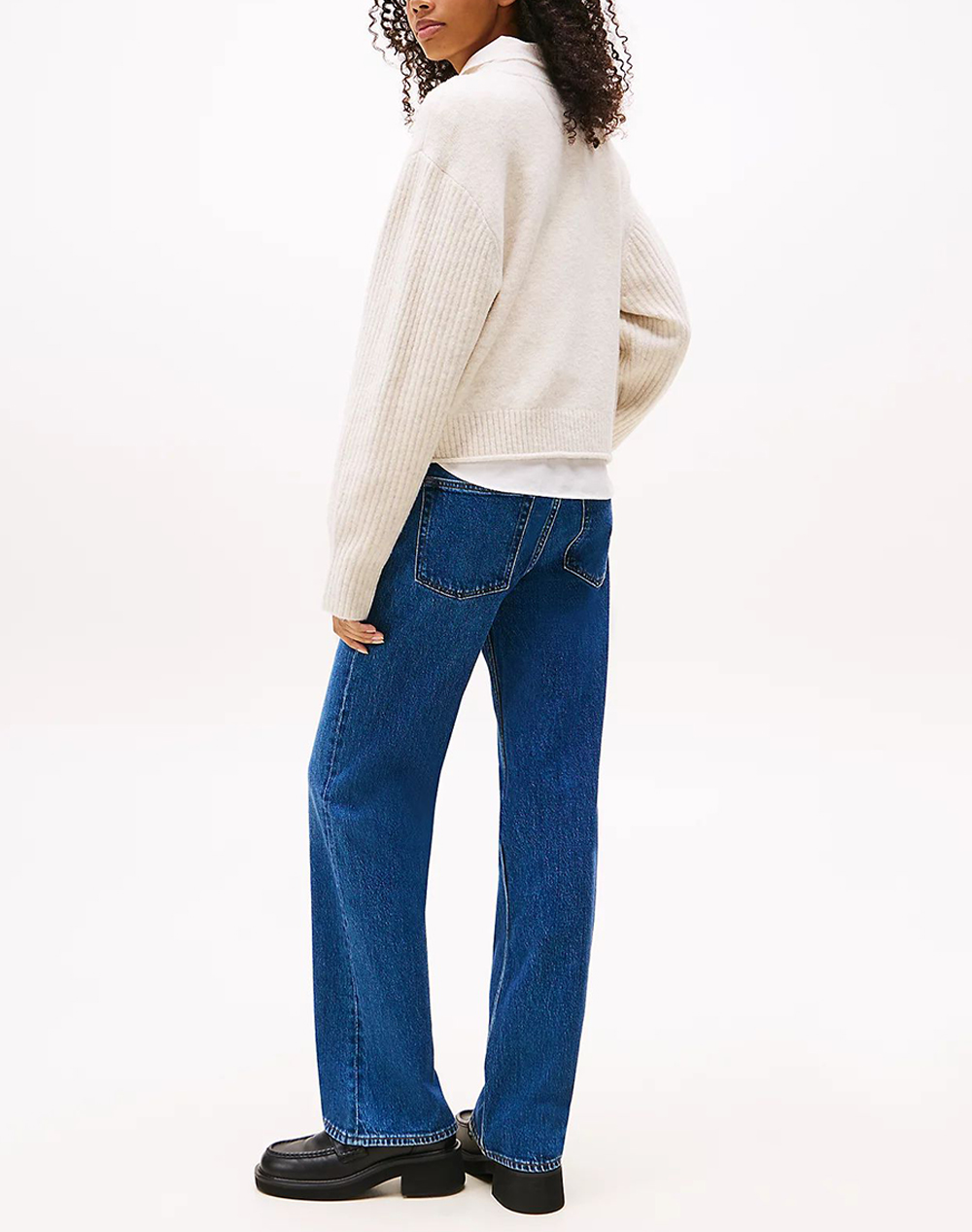 TOMMY JEANS TJW MELANGE FLAG SWEATER RIB EXT