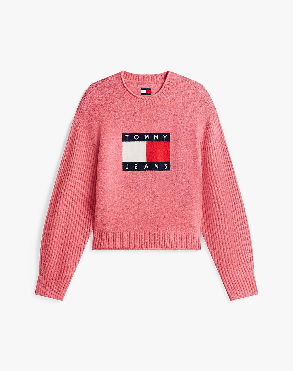 TOMMY JEANS TJW MELANGE FLAG SWEATER RIB EXT