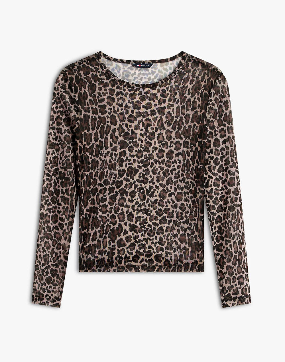 TOMMY JEANS TJW SLIM AOP MESH LS TOP EXT