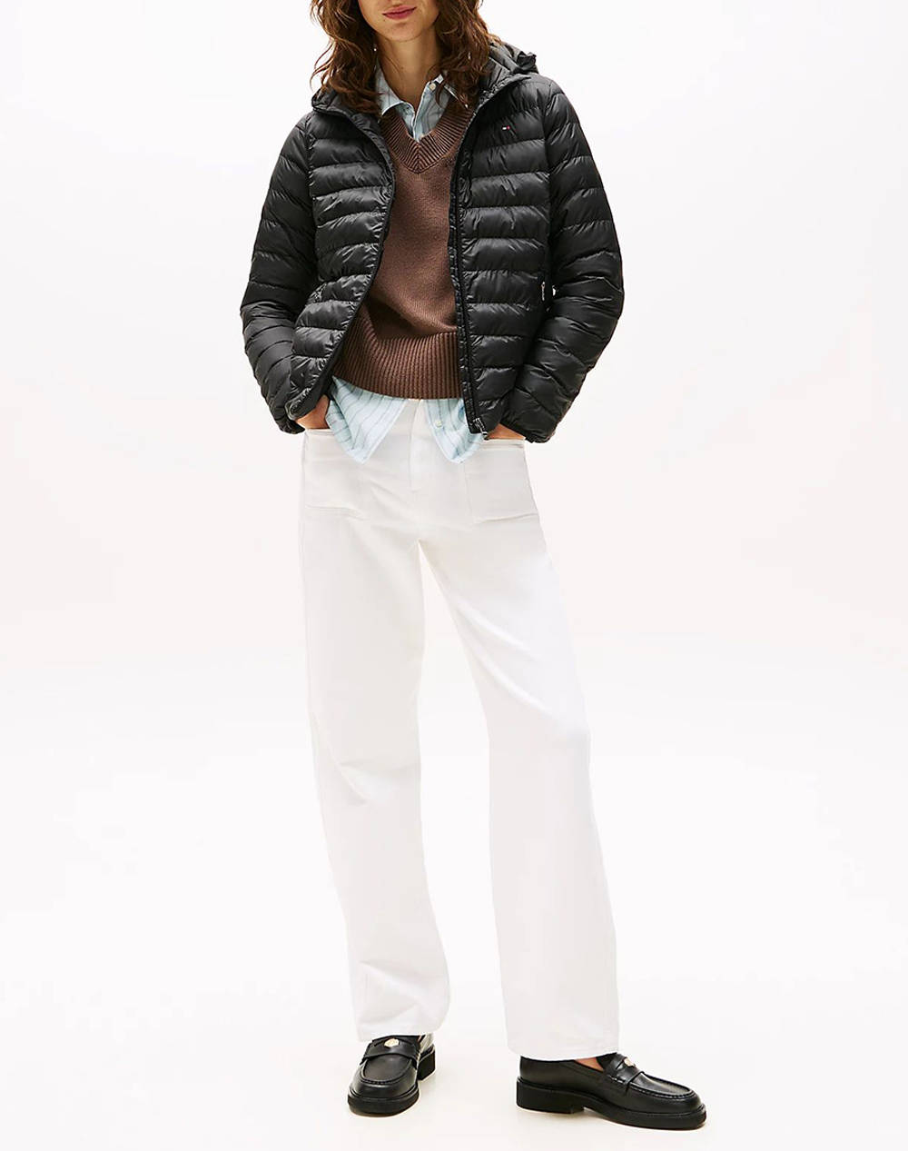 TOMMY HILFIGER LW PADDED GLOBAL STRIPE JACKET