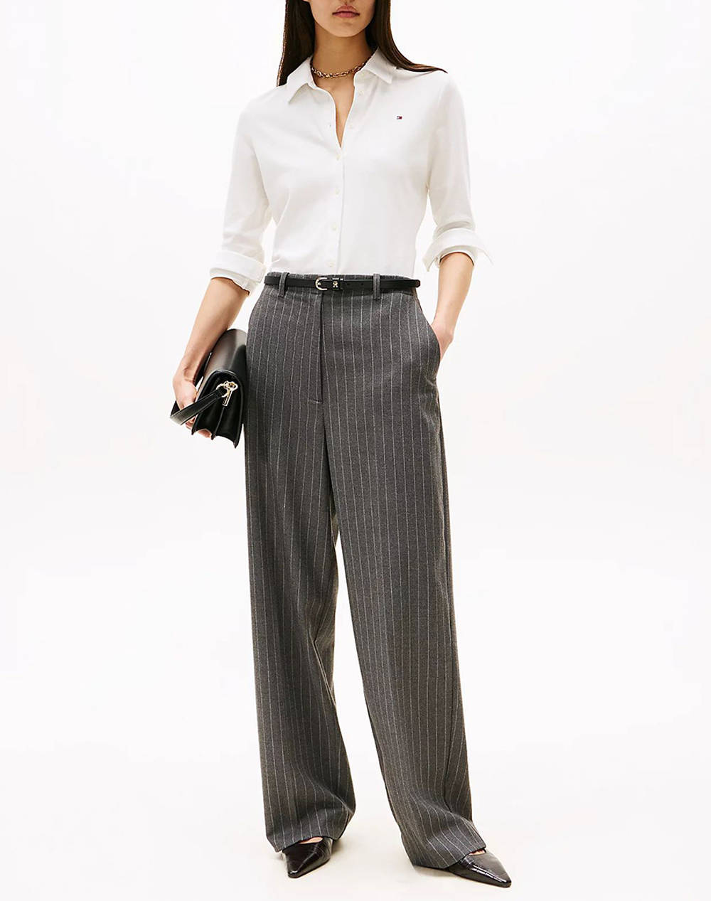 TOMMY HILFIGER 1985 SLIM PIQUE LS SHIRT