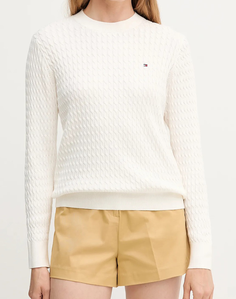 TOMMY HILFIGER CO CABLE C-NK LS SWEATER