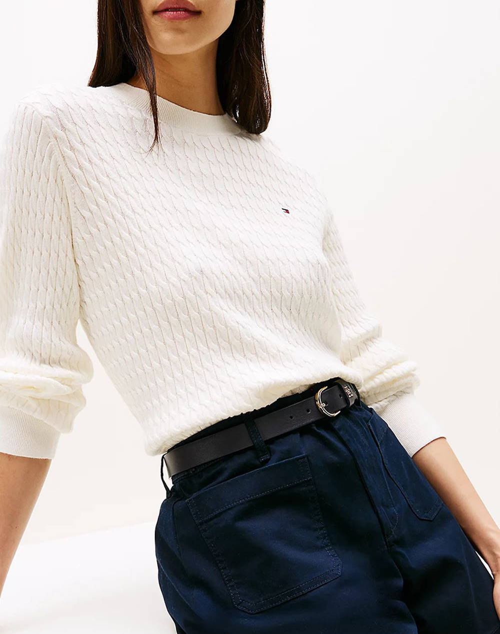 TOMMY HILFIGER CO CABLE C-NK LS SWEATER