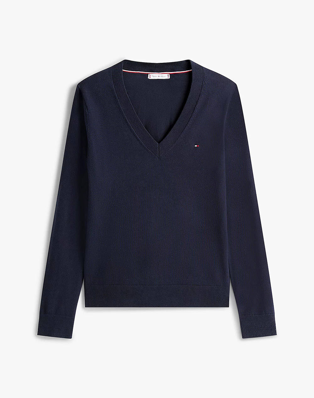 TOMMY HILFIGER CO JERSEY STITCH V-NK SWEATER