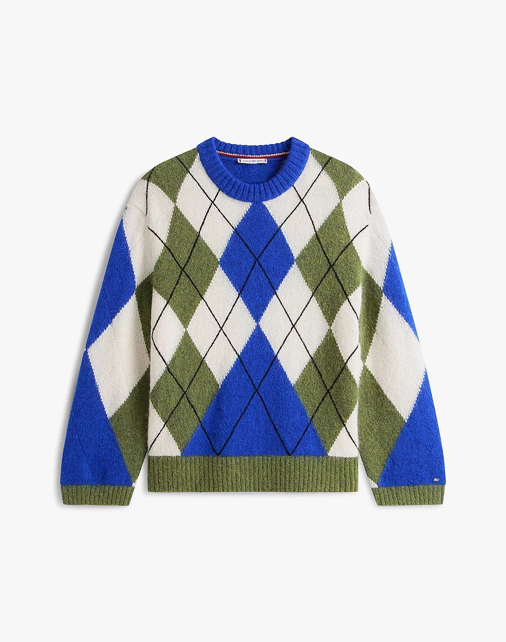TOMMY HILFIGER ALPACA BLEND ARGYLE C-NK LS SWT