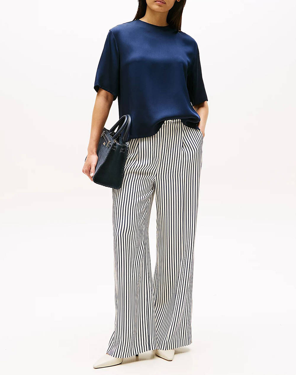 TOMMY HILFIGER SATEEN C-NECK RELAXED T-SHIRT