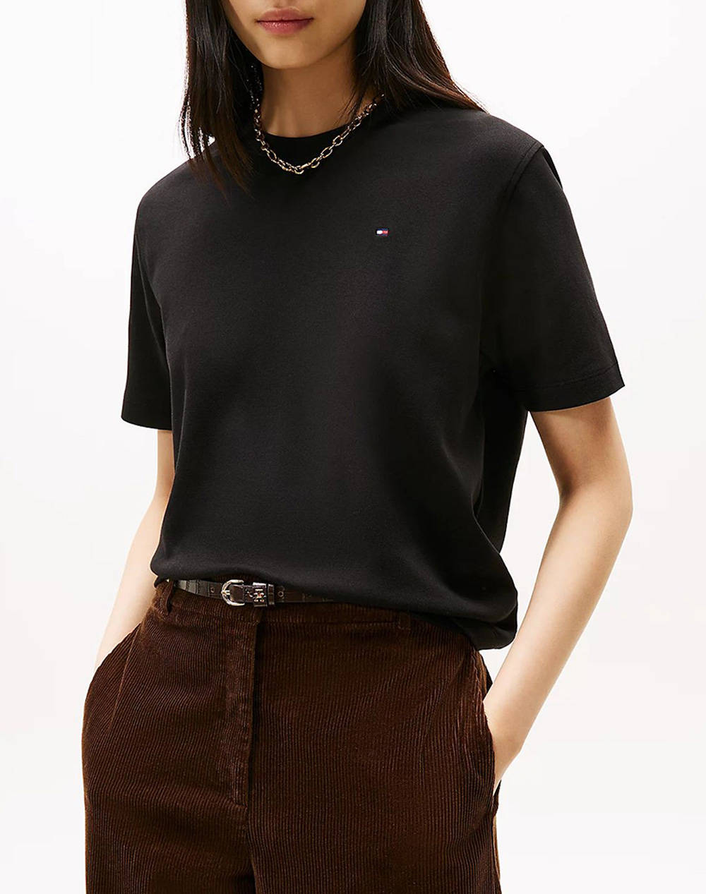 TOMMY HILFIGER MODERN INTERLOCK BOXY SS TEE