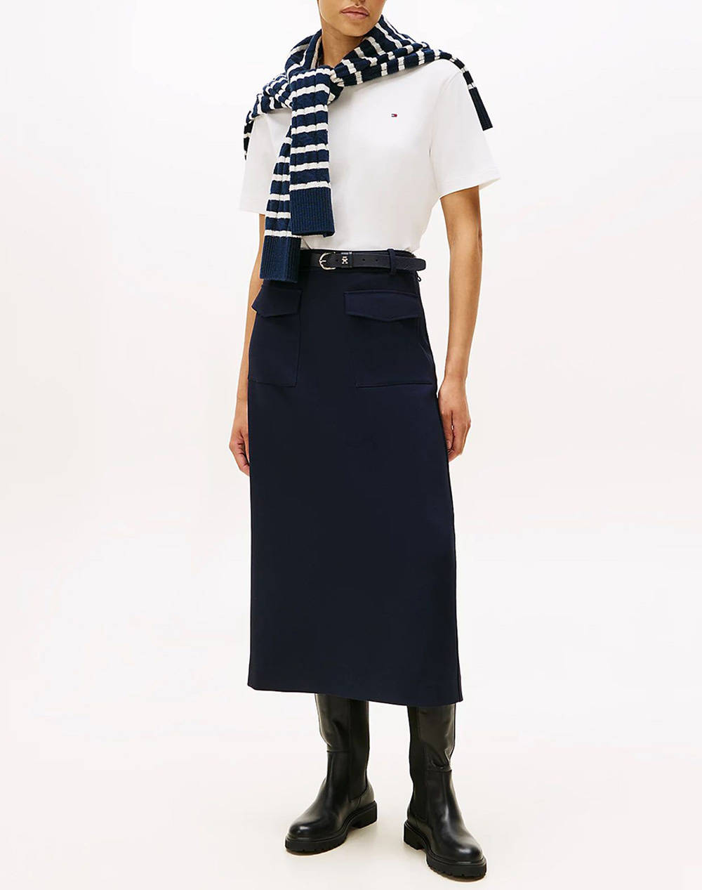 TOMMY HILFIGER MODERN INTERLOCK BOXY SS TEE