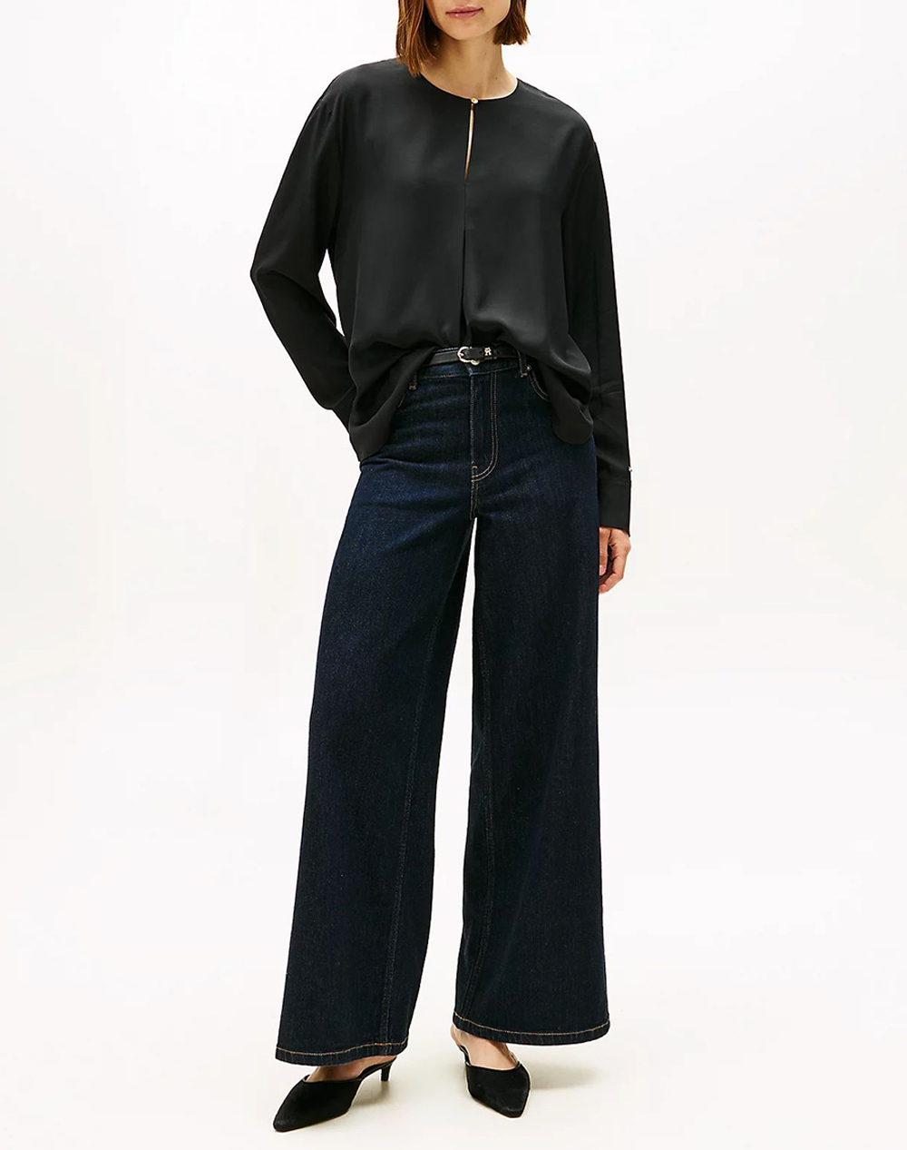 TOMMY HILFIGER SOFT VIS LS RELAXED BLOUSE