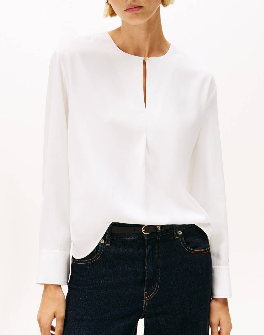 TOMMY HILFIGER SOFT VIS LS RELAXED BLOUSE
