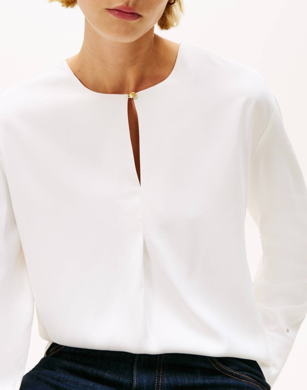 TOMMY HILFIGER SOFT VIS LS RELAXED BLOUSE