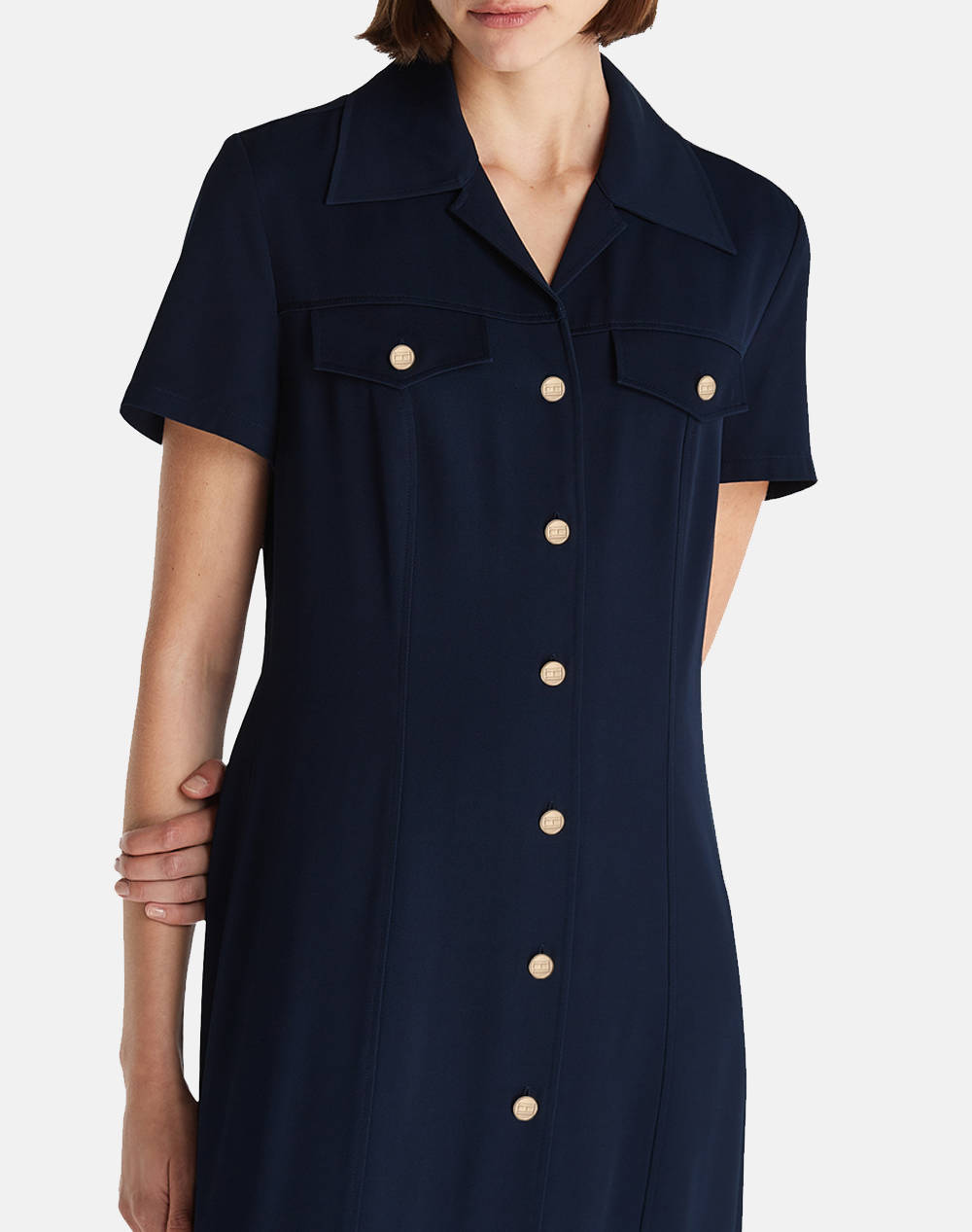TOMMY HILFIGER VIS TWILL S/S SHIRT DRESS