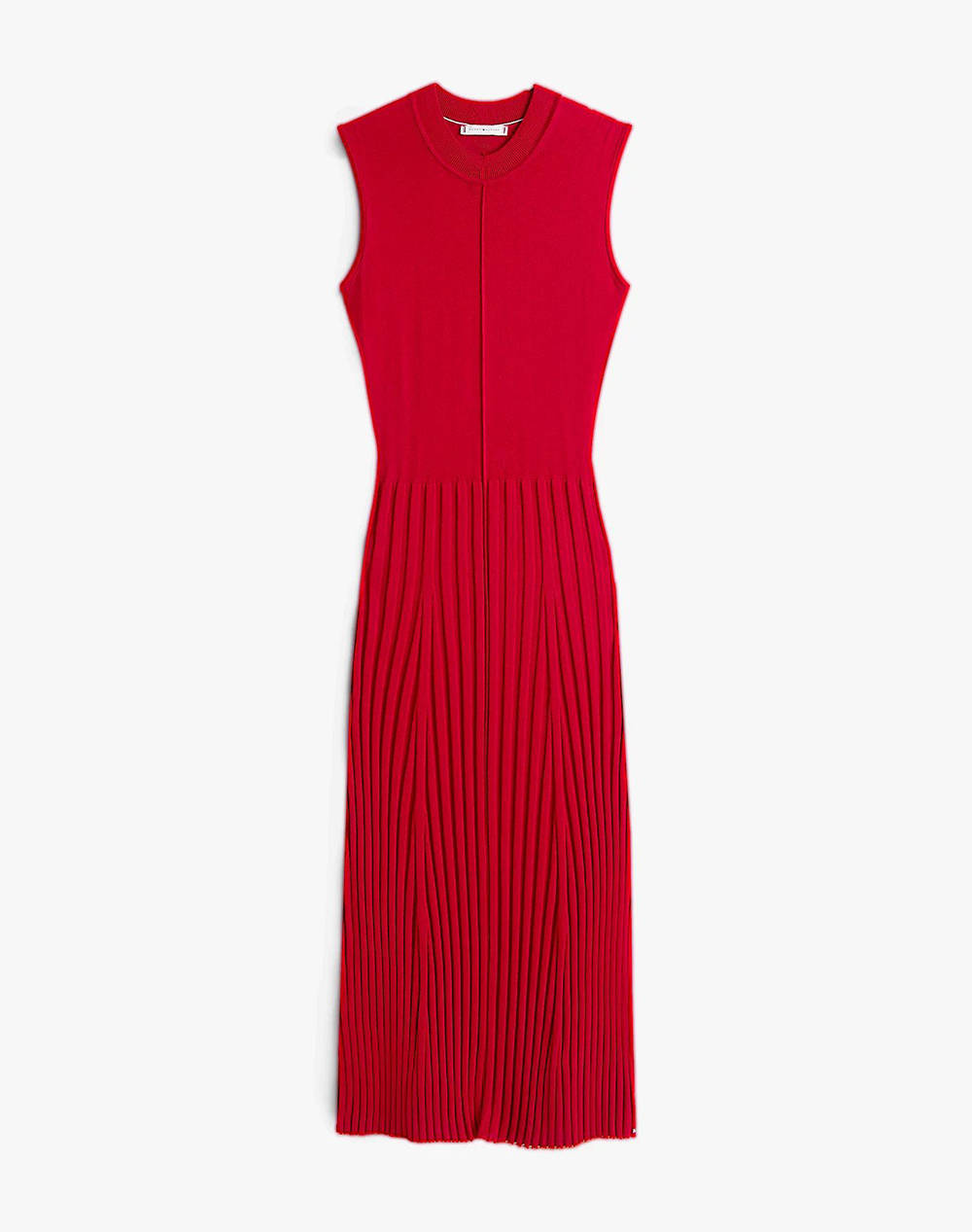 TOMMY HILFIGER LYOCELL SILK SL MOCK MIDI DRESS