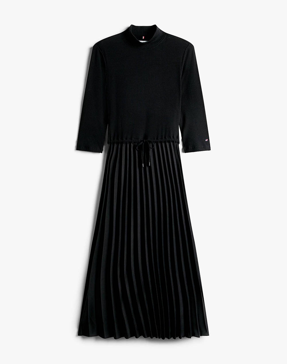 TOMMY HILFIGER SLIM 5X2 RIB MIX MIDI DRS