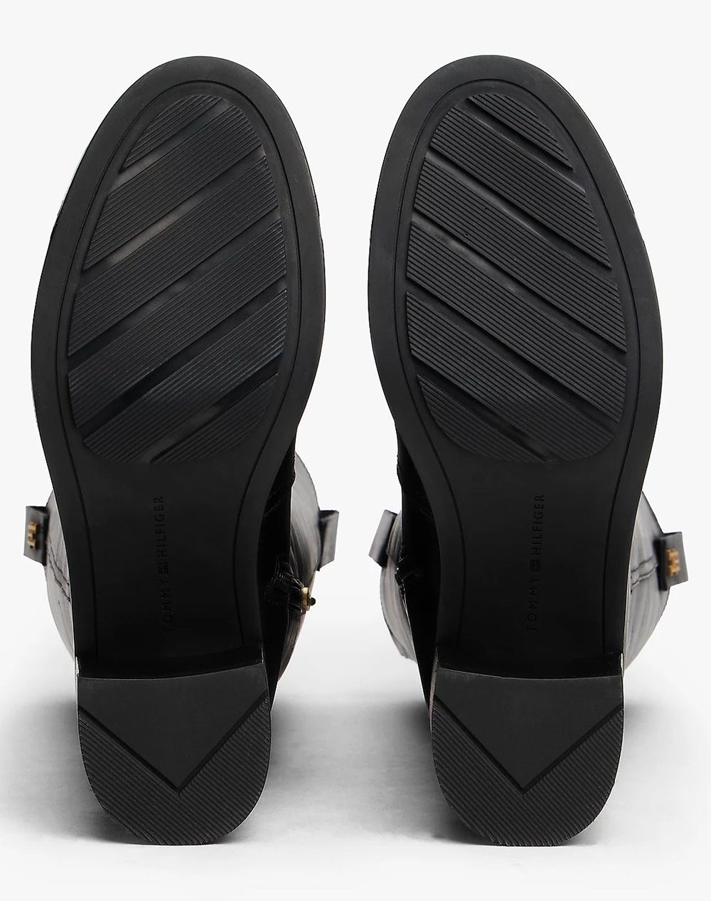TOMMY HILFIGER RIDING LTHR LONG BOOT BLOCK HEEL