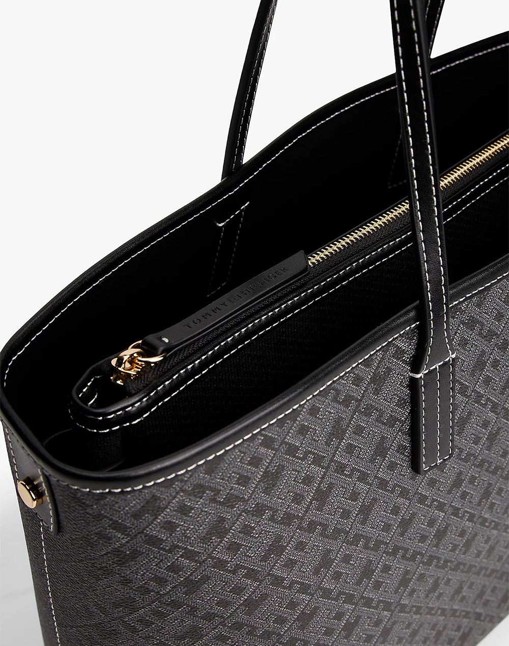 TOMMY HILFIGER TH MONOPLAY LEATHER TOTE