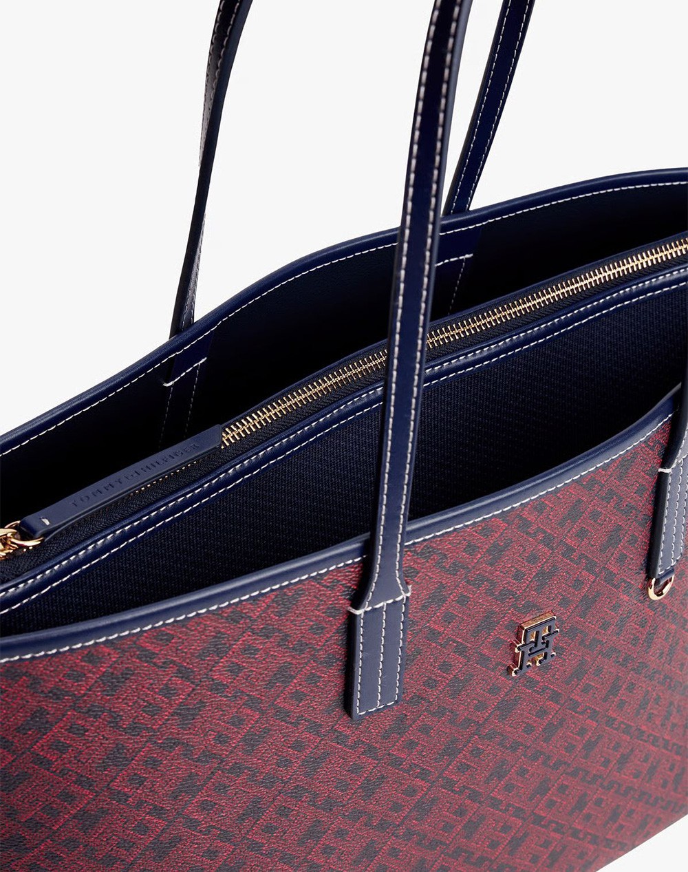 TOMMY HILFIGER TH MONOPLAY LEATHER TOTE