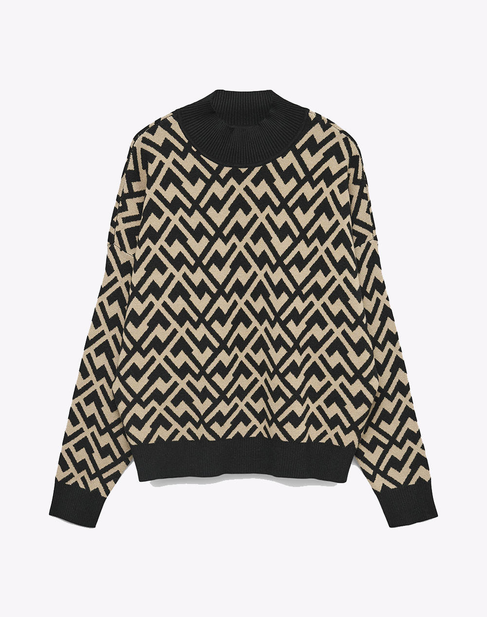 VERO MODA VMARIA ART BATWING HIGHNECK PULLOVER REP