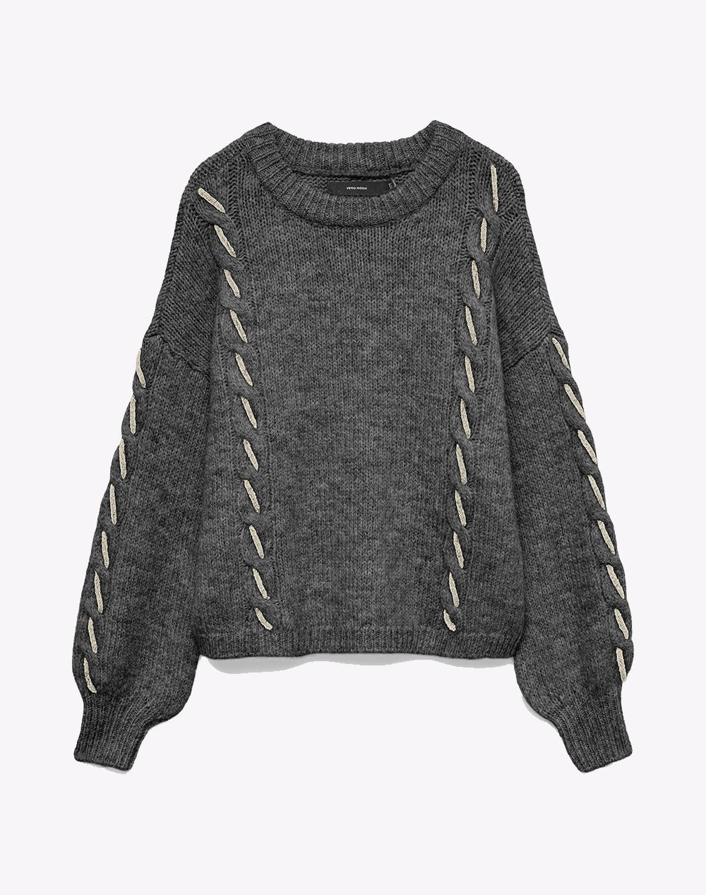 VERO MODA VMILINA LS O-NECK HANDSTITCH PULLOVER