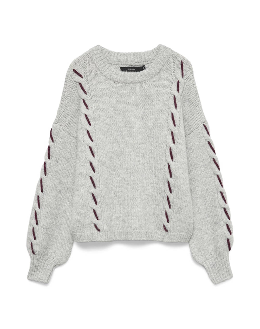 VERO MODA VMILINA LS O-NECK HANDSTITCH PULLOVER