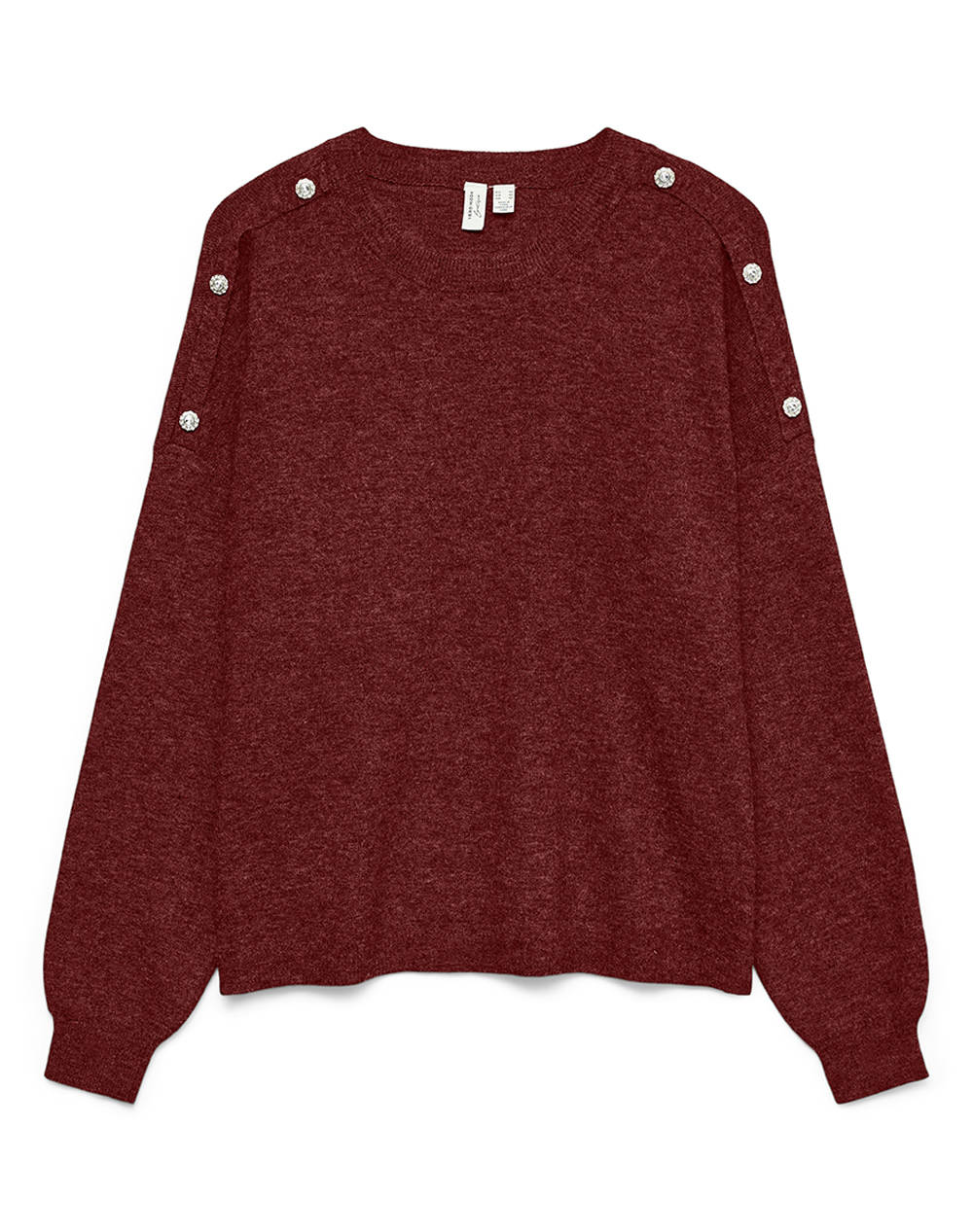 VERO MODA VMJOYA LS O-NECK BUTTON PULLOVER BTQ