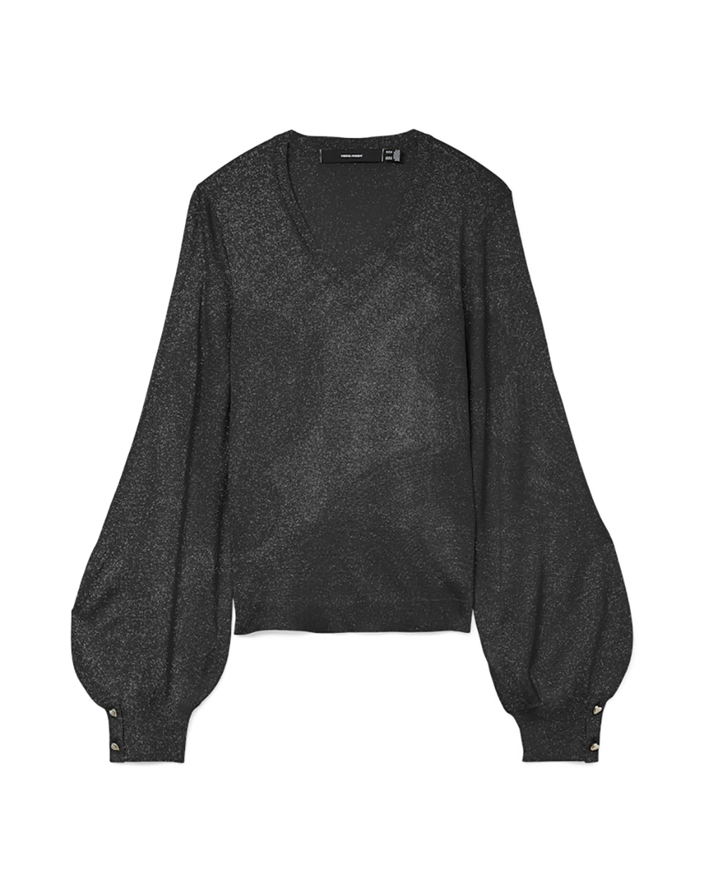 VERO MODA VMILONA LS V-NECK BUTTON PULLOVER BOO
