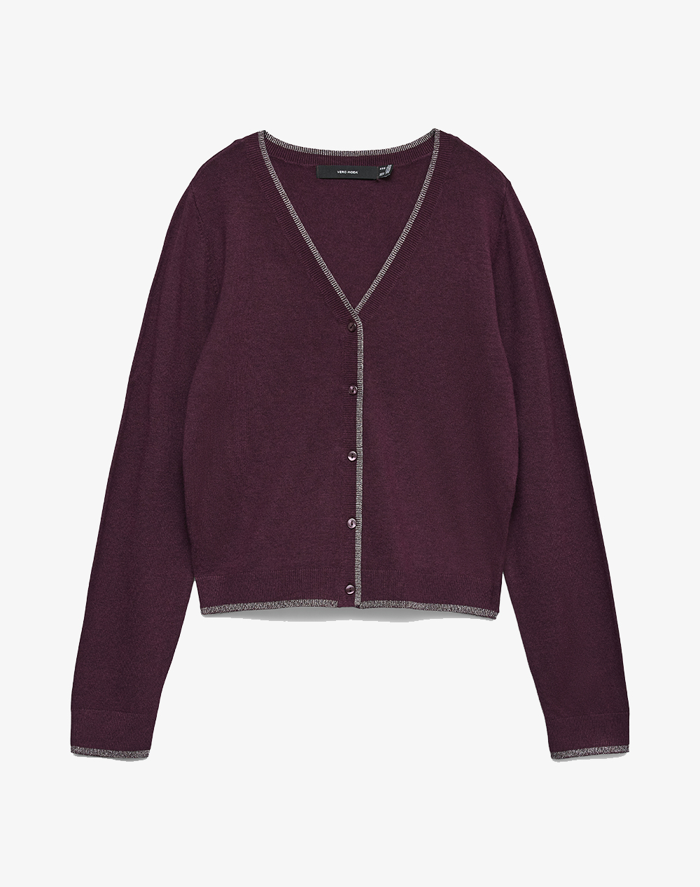 VERO MODA VMHAPPYGLITTER CONTRAS LS V-NK CARDI BOO